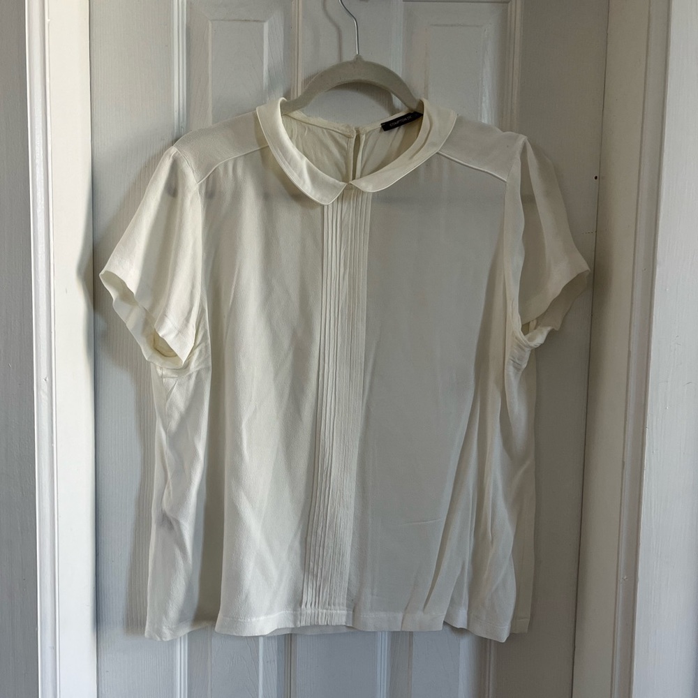 Comptoir Des Cotonniers cream blouse size large